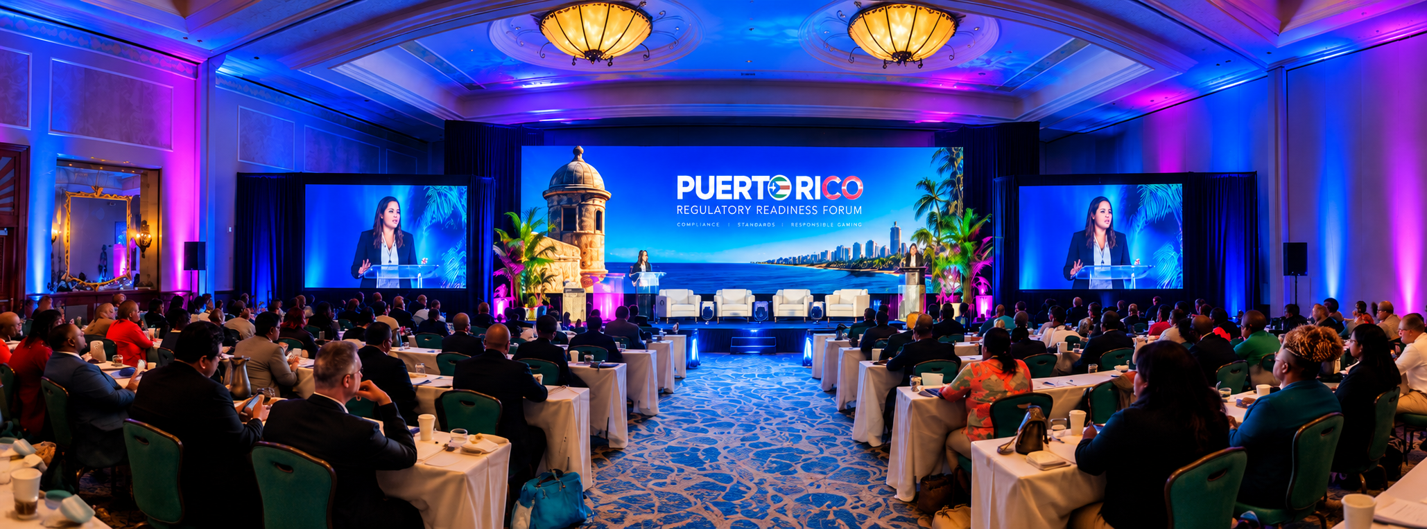 Puerto Rico forum stage and conference audience